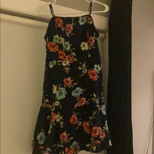 Small navy and floral sun dress